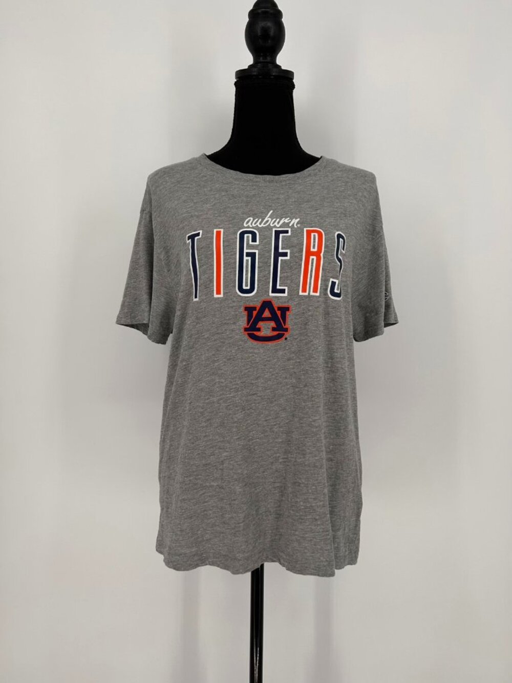 Champion Auburn Tigers T-Shirt Womens Size Large Gray Heather NCAA AU Logo Tee